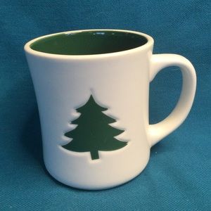 Starbucks 2008 12 oz Mug with Green Embossed Christmas Tree